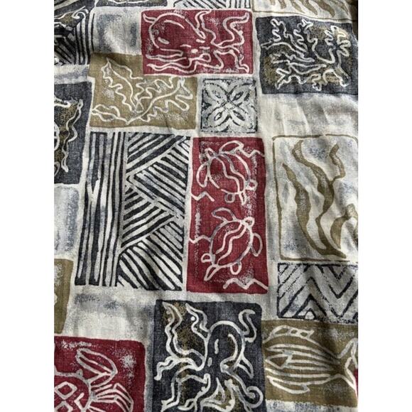 Vintage Mens Malihini Hawaiian Button Up Shirt Large Beach Octopus Coast Tropic - Picture 3 of 7